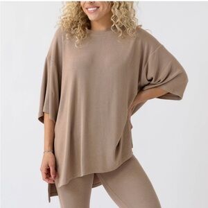 The Foxy Kind All Weekend Long Pant Set Biscotti Matching Lounge Set Beige